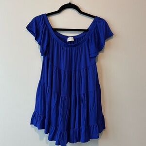 Altar’d State Royal Blue Off-shoulder Top